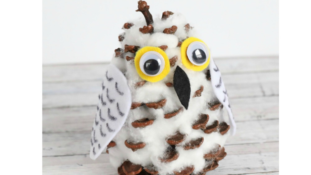 Pine Cone Snowy Owl Craft