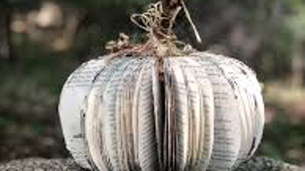 Recycled Book Pumpkins